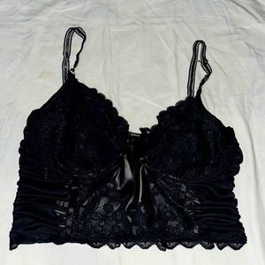 Katherine Mayo Black Lace Top Tank Top For Women Size Small